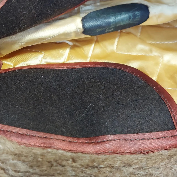 Churchill Ltd Vintage Brown Corduroy Fur Envoy Cap with convertible ear flaps - Picture 9 of 15